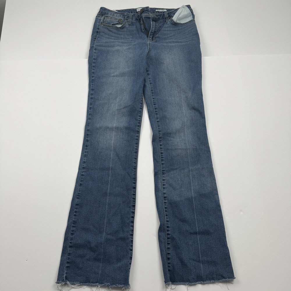 Black Daisy Jeans Womens 13 (30x30) Blue Celeste Hi-Rise Baby Bootcut Frayed Hem